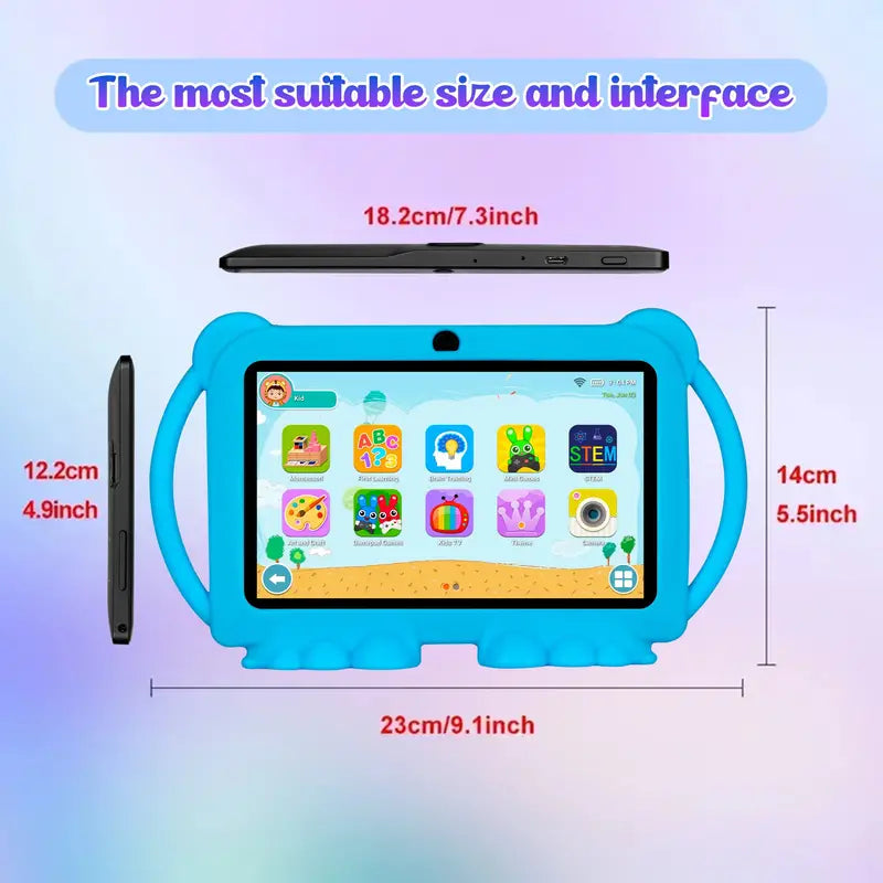 17.78 cm Toddler Tablet: Parental Control - Blue-4