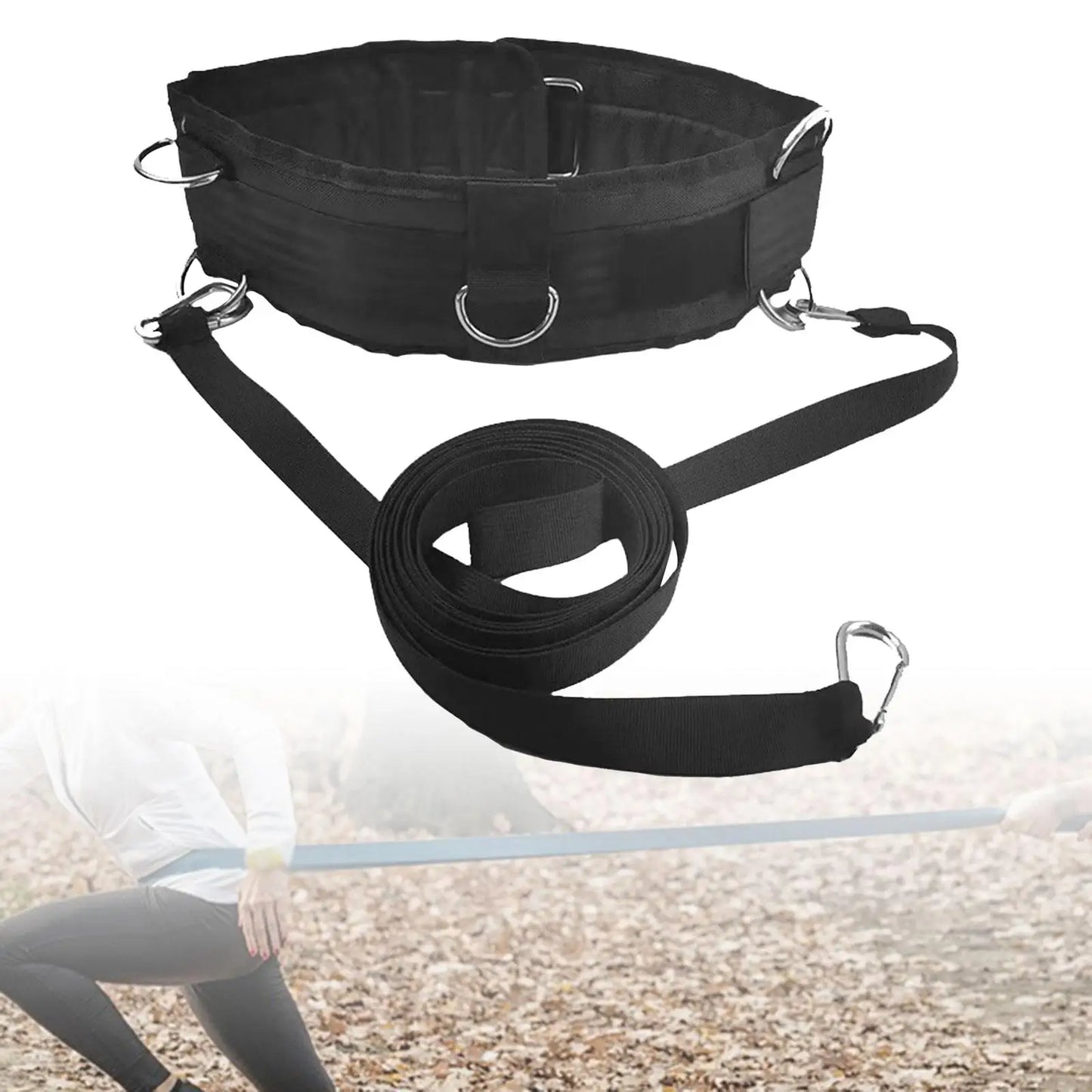 Sled Pulling Waist Belt - Fitness Resistance Band for Sports Training-3