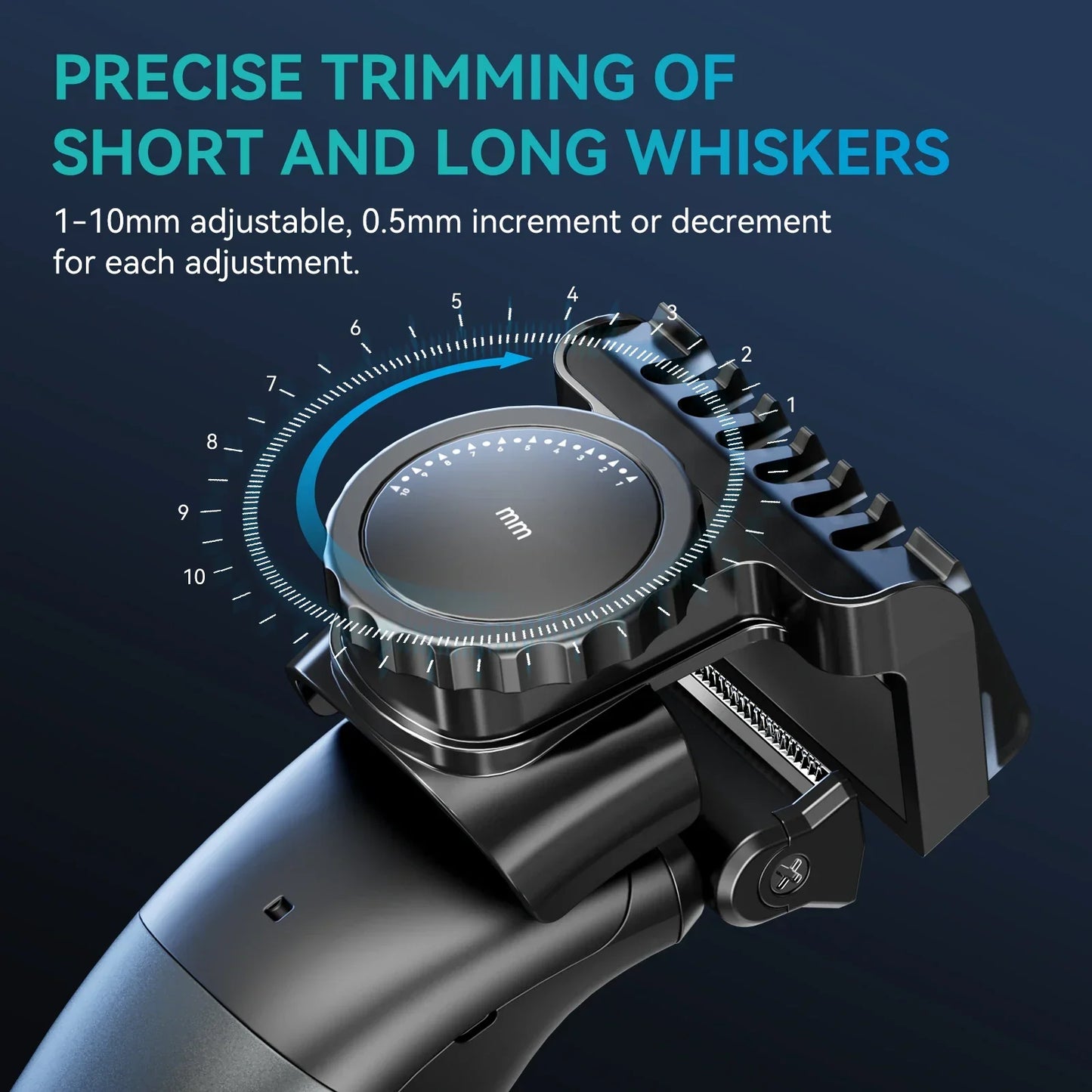 2-in-1 Dual-Sided Electric Trimmer Shaver Beard Body Razor Black-4