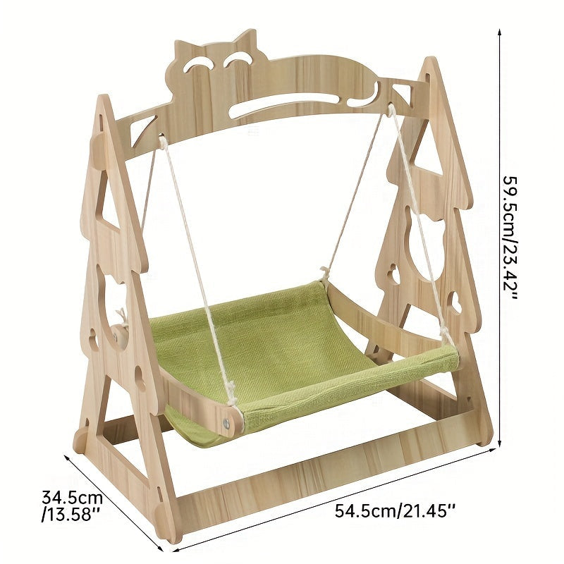 Cat Hammock Tree with Scratching Rope Lounger Bed-4