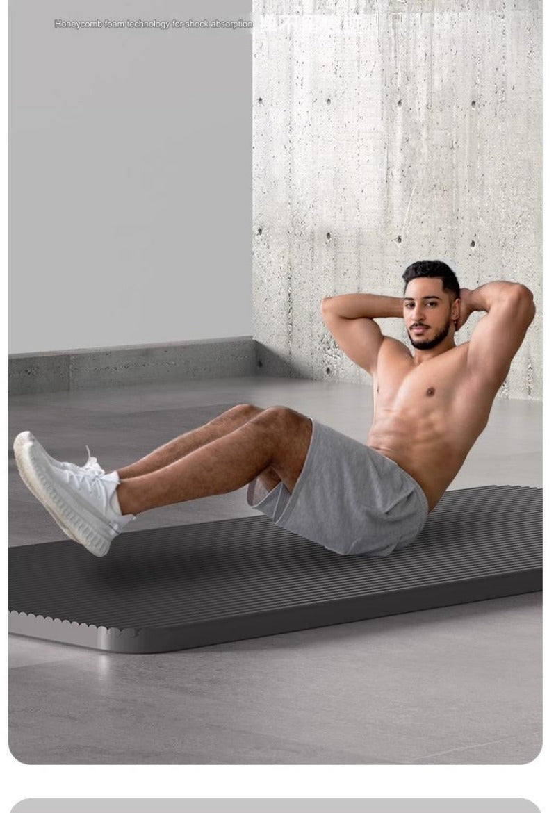 20mm Thick Shock-Absorbing Yoga Mat with Portable Backpack & Straps-4