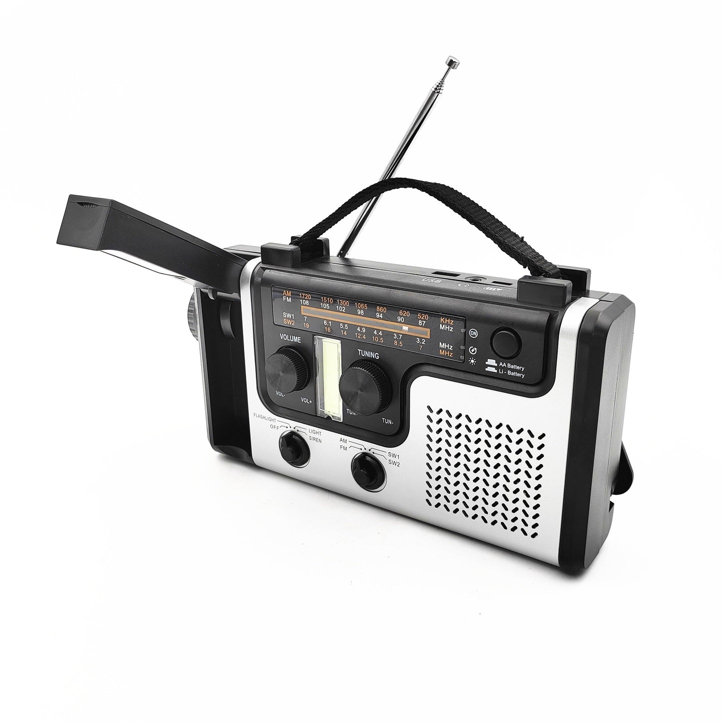 Multi-Band Solar Emergency Radio with Flashlight-4