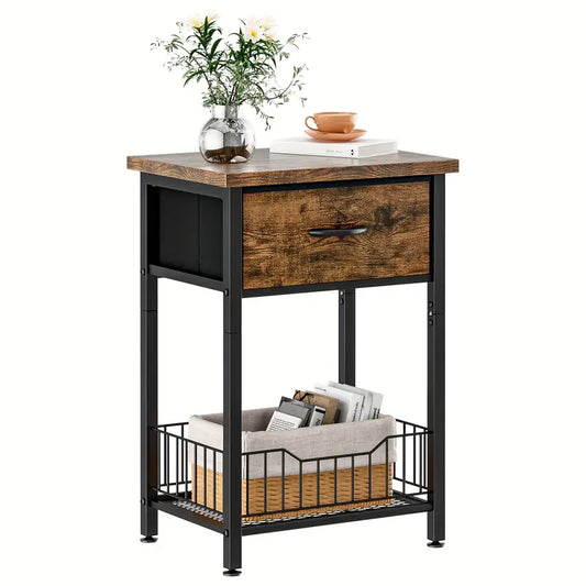 Versatile Bedside Table Organizer - Brown-0