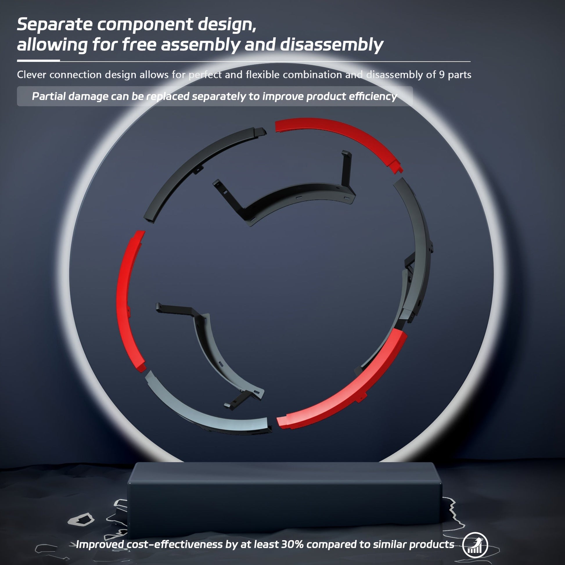 360° Rotating Dartboard Light Stand USB Powered-3