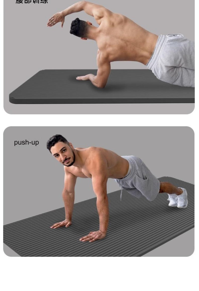 20mm Thick Shock-Absorbing Yoga Mat with Portable Backpack & Straps-2