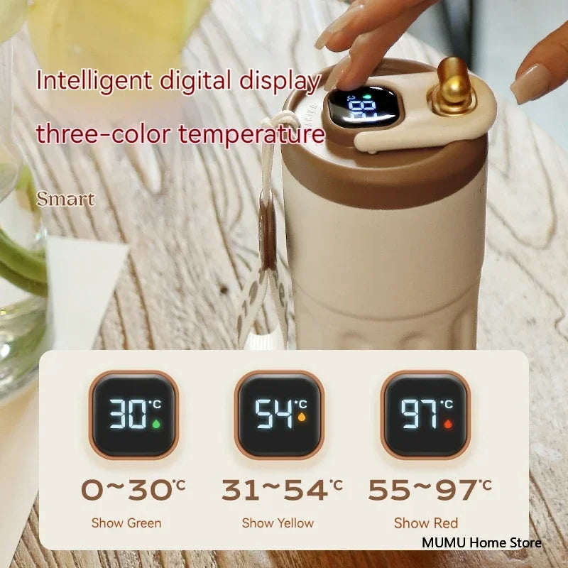 Bottle with LED Temperature Display Smart Thermos-4