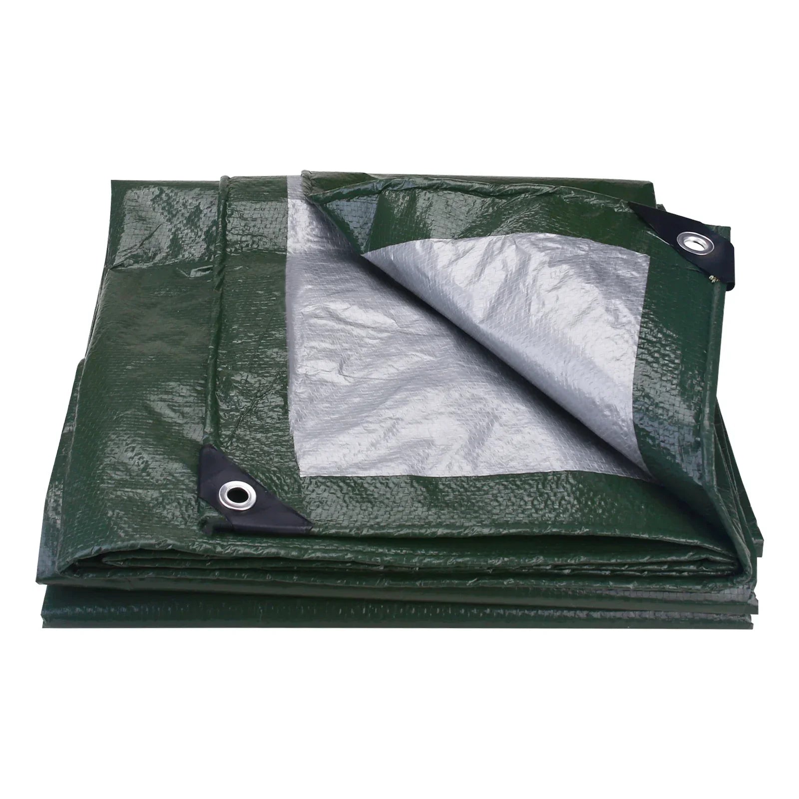 Large Waterproof Camping Tarp Outdoor Sun Shelter (Green)-1