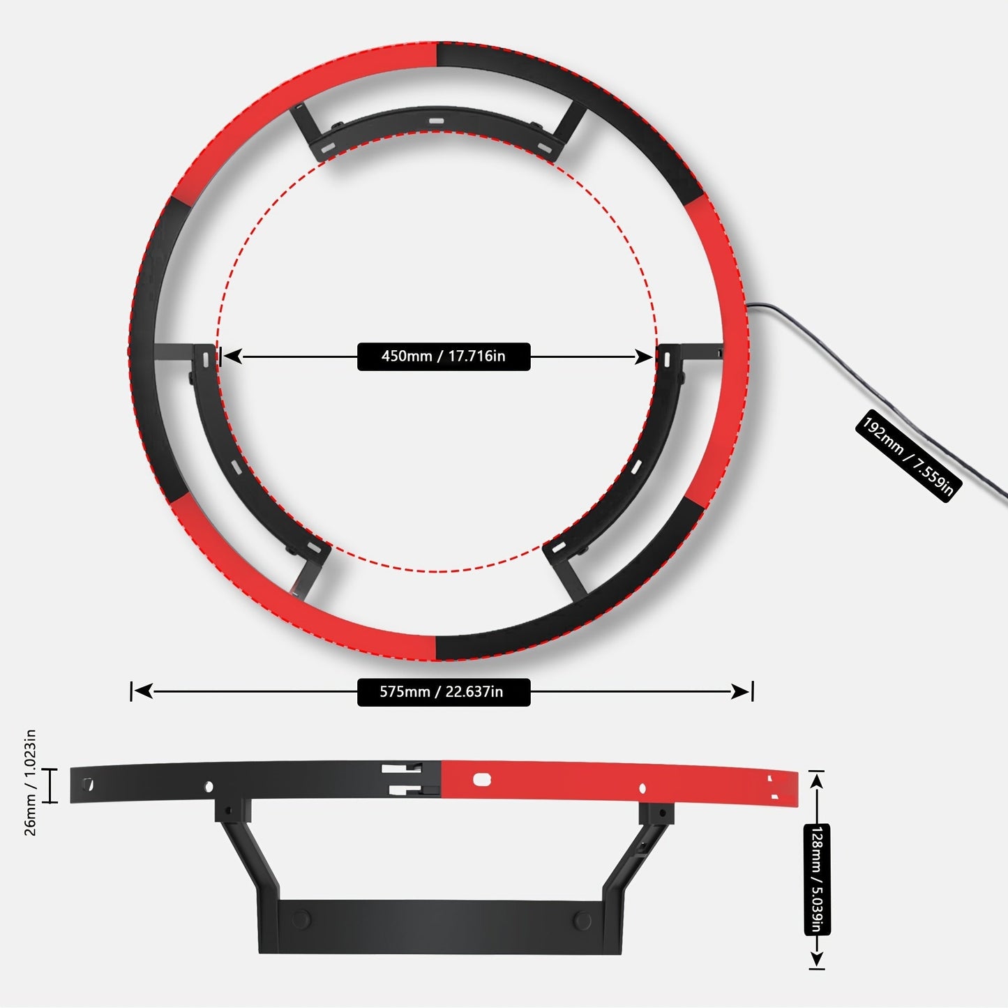 360° Rotating Dartboard Light Stand USB Powered-1