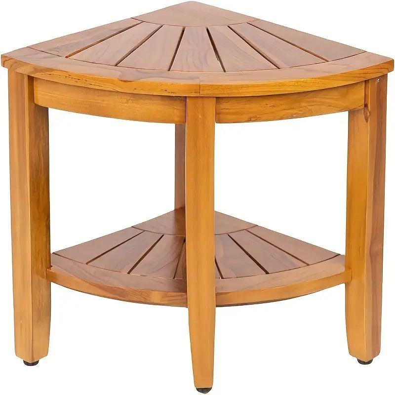 2 tiers Corner Partition Side Table Stool-0