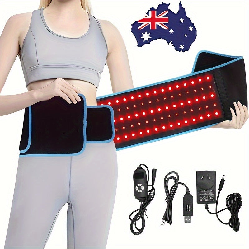 660nm Red & 850nm Near Infrared Light Therapy Heated Wrist Belt(Black)-3