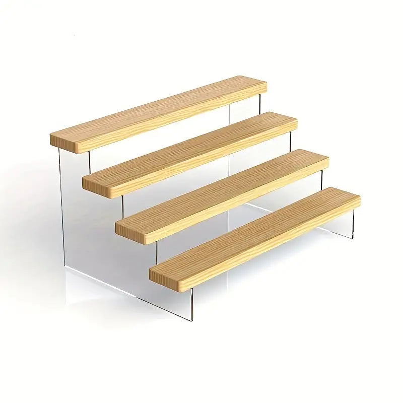 Elevate and Showcase with Our Wooden Riser Shelf-0