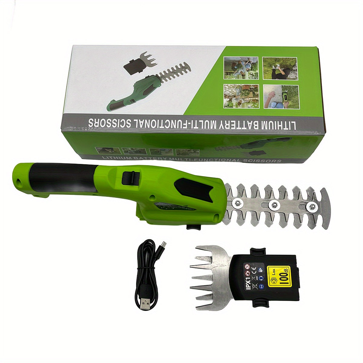 2-in-1 Rechargeable Handheld Hedge Trimmer Shears-1