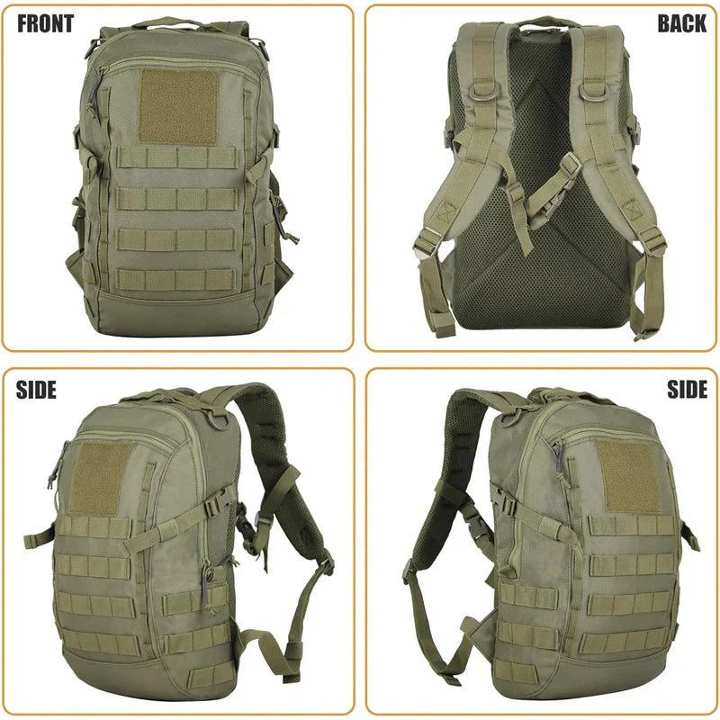 Waterproof Tactical Backpack Molle Rucksack Green-4