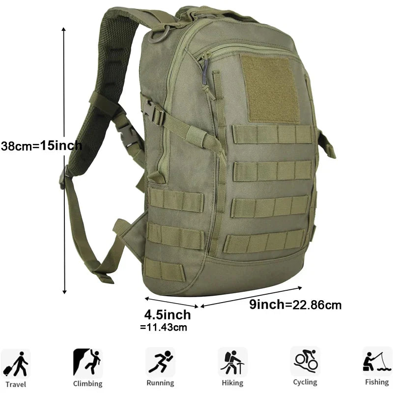 Waterproof Tactical Backpack Molle Rucksack Green-1