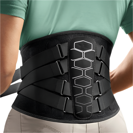 Back Brace for Lower Back Pain Relief with Pulley System Black, XL-0