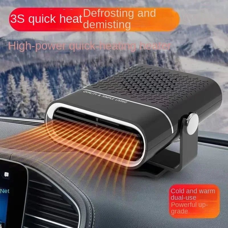 200W Portable Car Heater/Cooler Fan - 12V/24V Defroster-2