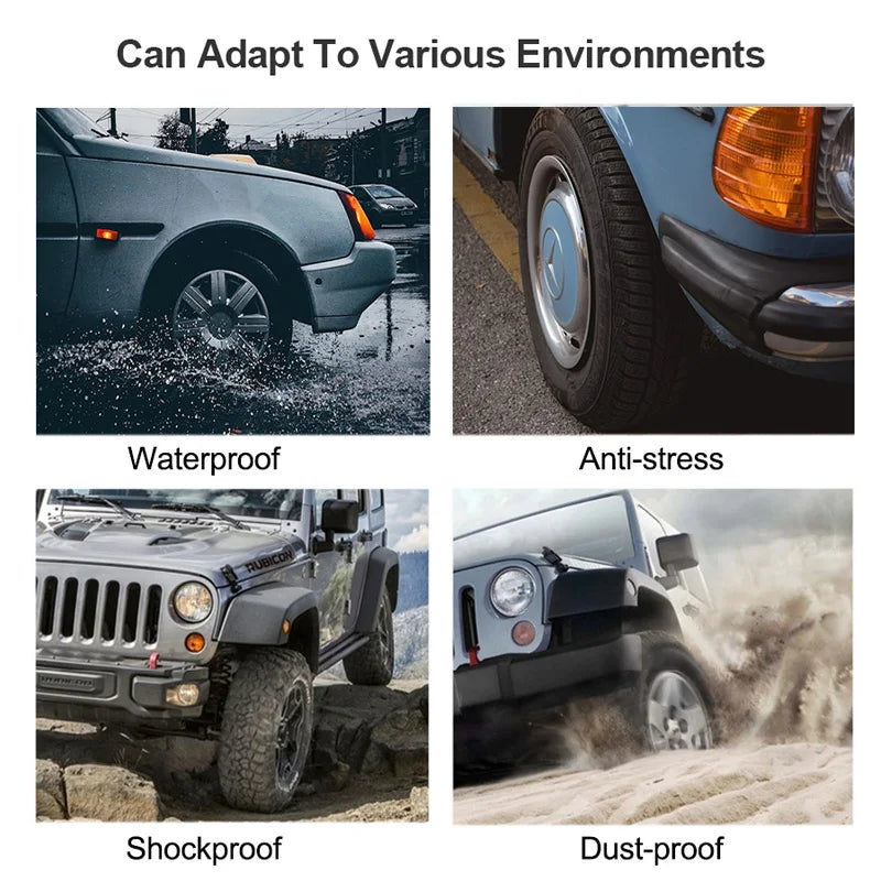 Solar Powered TPMS Wireless Tire Pressure Monitoring Black-4