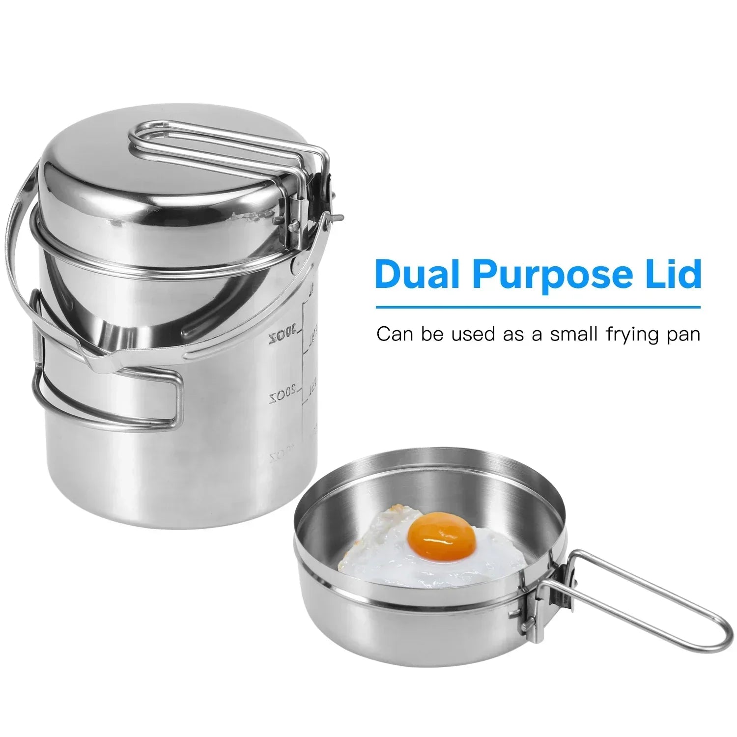 1L Stainless Steel Cooking Kettle Portabl-1