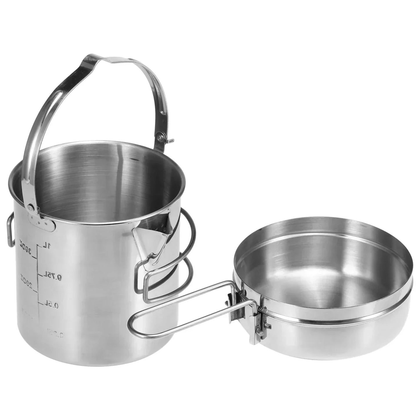 1L Stainless Steel Cooking Kettle Portabl-2