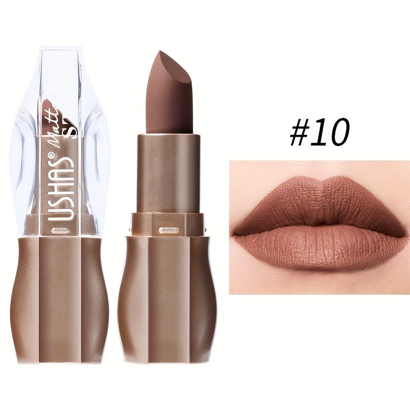 Kissable Colors: 12 Matte Long-Lasting Lipsticks-12