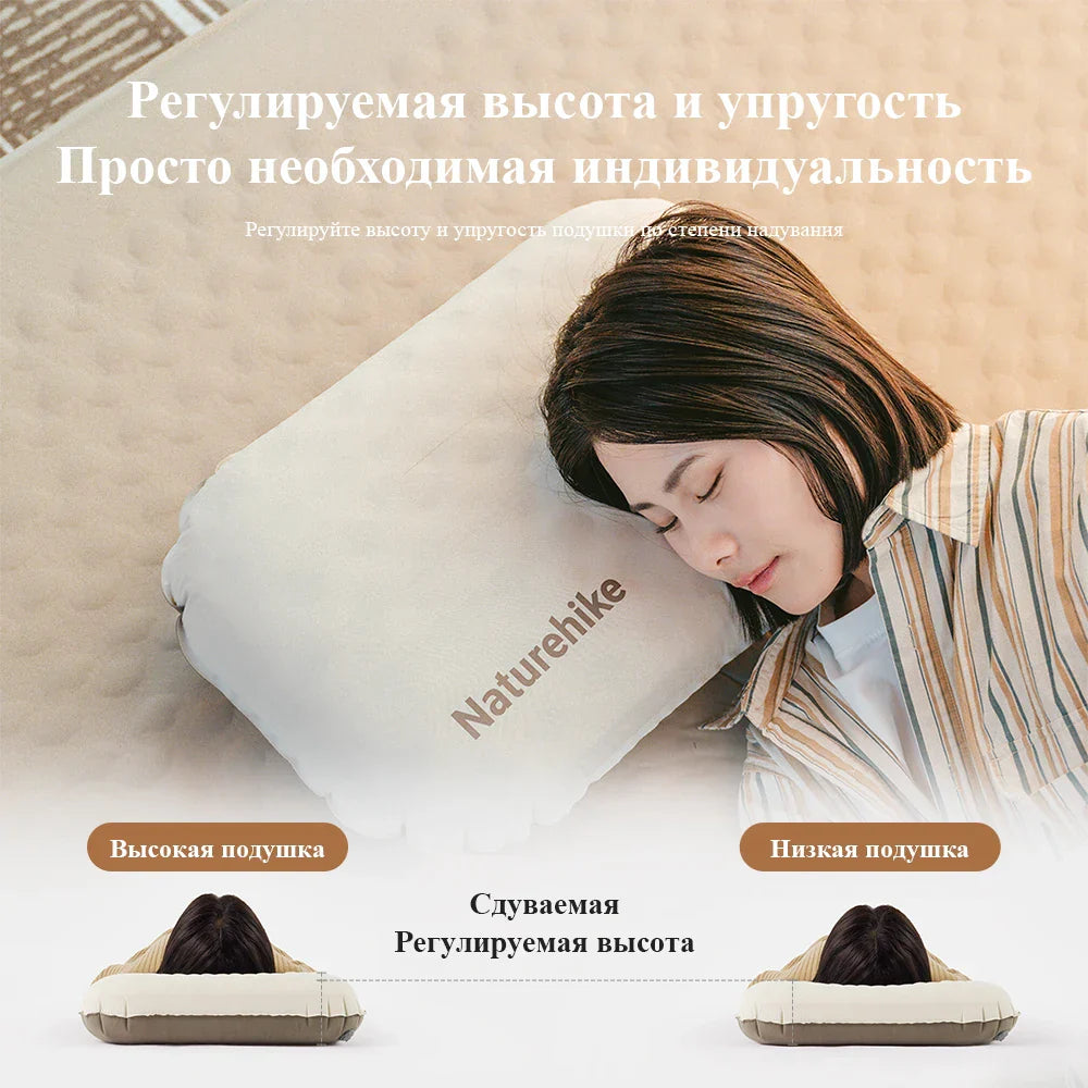 2-in-1 Foam Inflatable Pillow for Travel & Camping-4