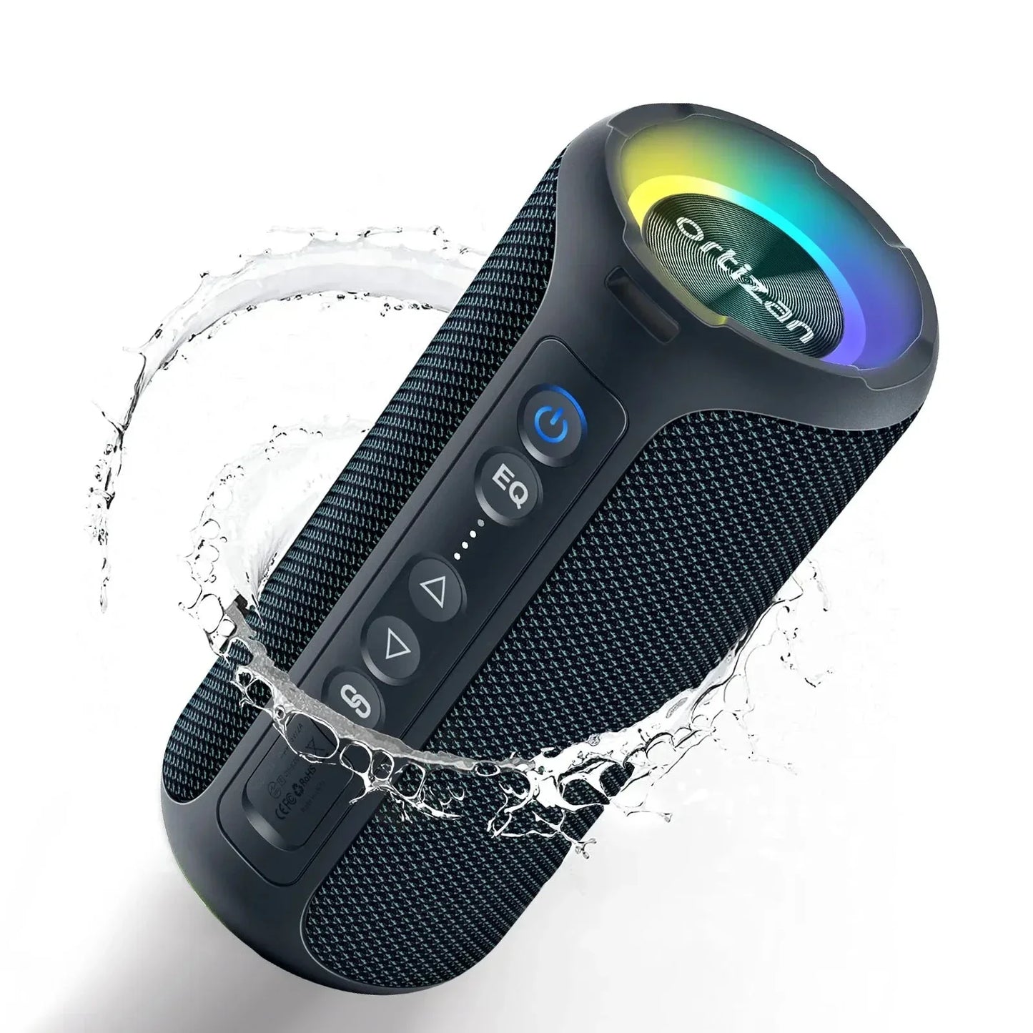 40W Waterproof Bluetooth Speaker with LED Light (Black)-1