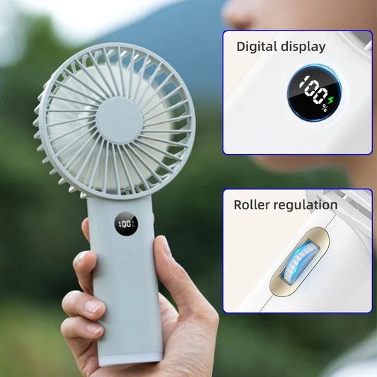 Portable Handheld High-Speed Fan with LED Display-0