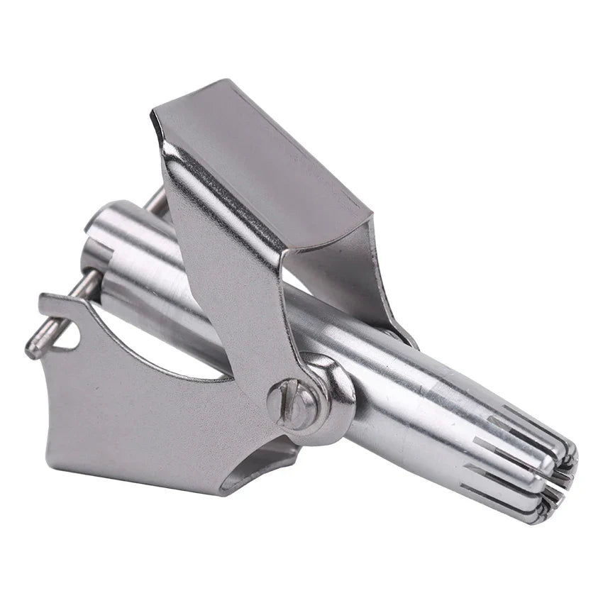 Portable Stainless Steel Manual Nose Hair Trimmer Silver-0