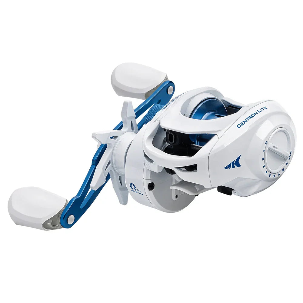 Right-Handed Baitcasting Reel High-Speed Gear Ratio White-1