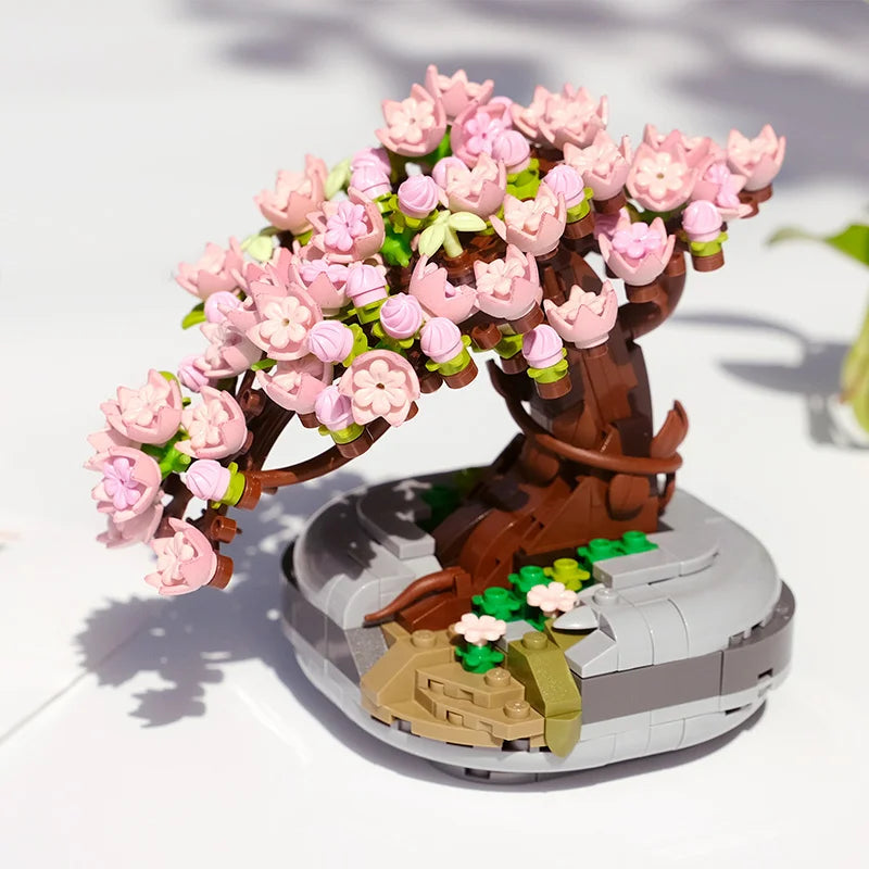 Cherry Flower Potted Succulent Bonsai-2