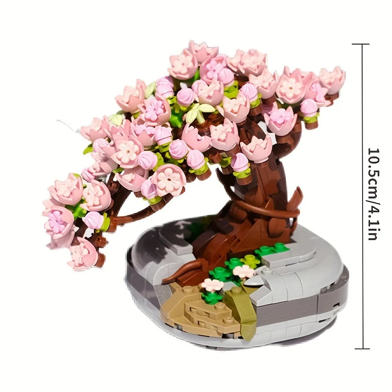 Cherry Flower Potted Succulent Bonsai-1