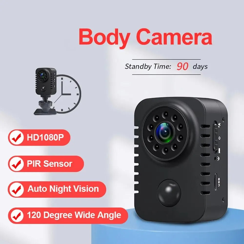 Mini Camera 1080P Full HD Smart WiFi Pocket Camcorder Black-2