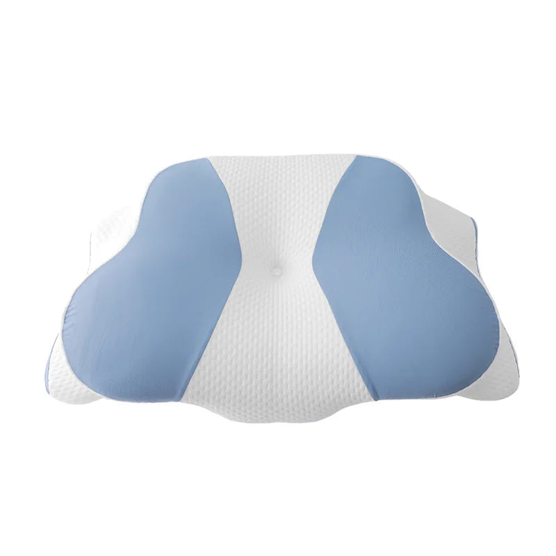 Ergonomic Wave Memory Foam Cervical Pillow Support Blue-0