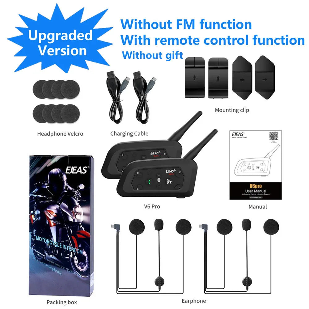 1200M Bluetooth Motorcycle Helmet Intercom Headset-5