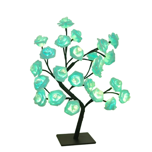 24 LED Rose Lamp | Bonsai Style Christmas Tree Lights | Tabletop Decoration-0