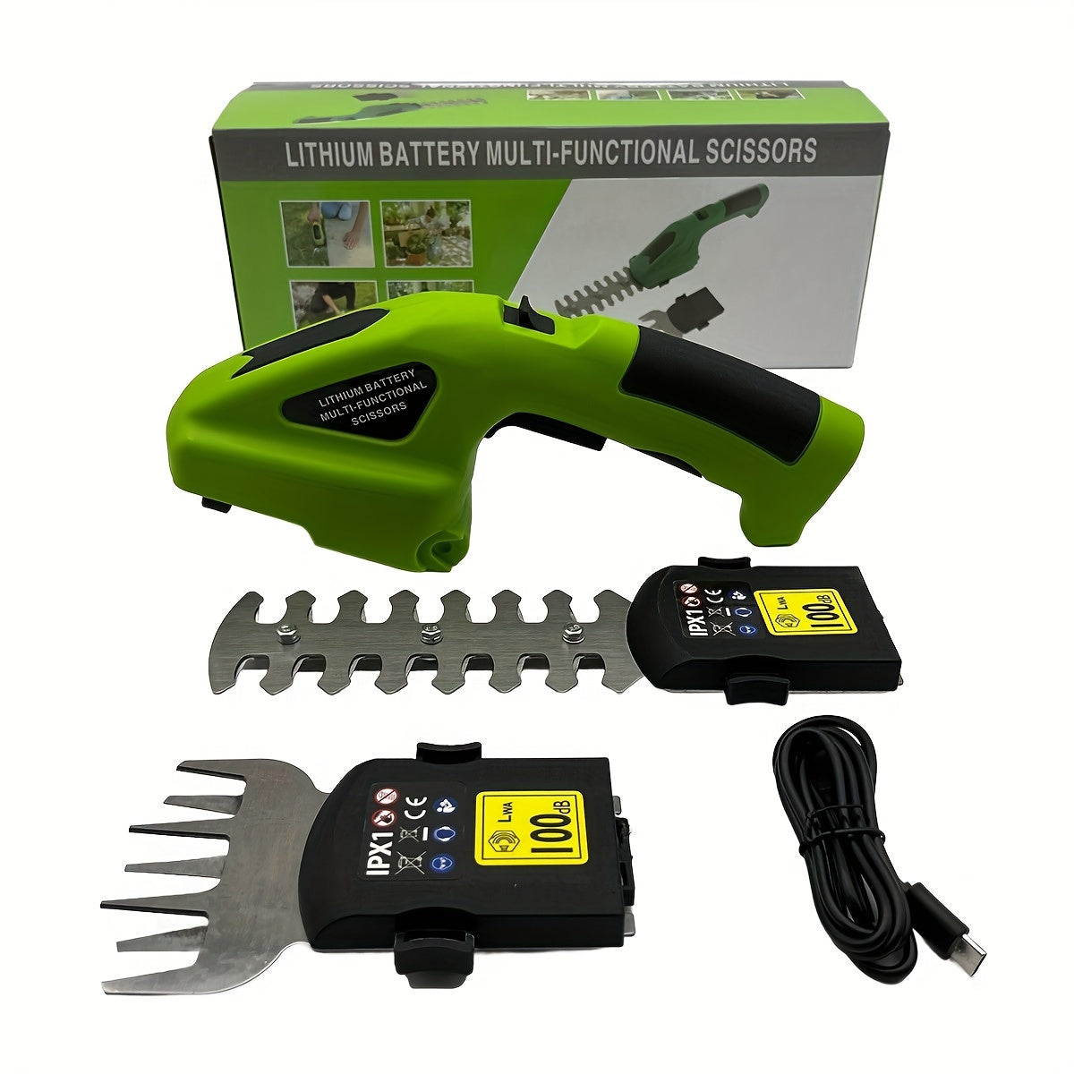 2-in-1 Rechargeable Handheld Hedge Trimmer Shears-0