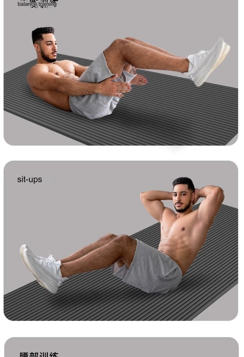 20mm Thick Shock-Absorbing Yoga Mat with Portable Backpack & Straps-3