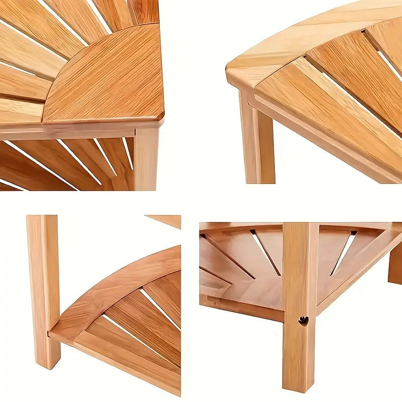 2 tiers Corner Partition Side Table Stool-3