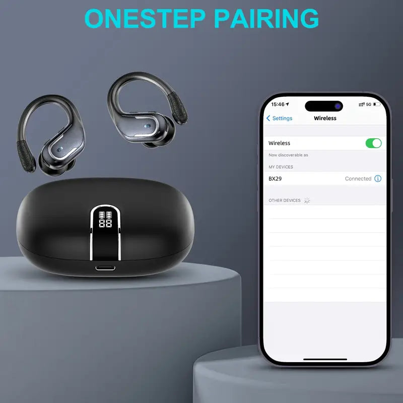 90H Wireless 5.3 Earbuds with ENC Noise Cancelling Mic-4