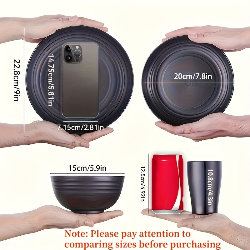 Unbreakable Tableware Set for Home & Camping (16pcs)-1