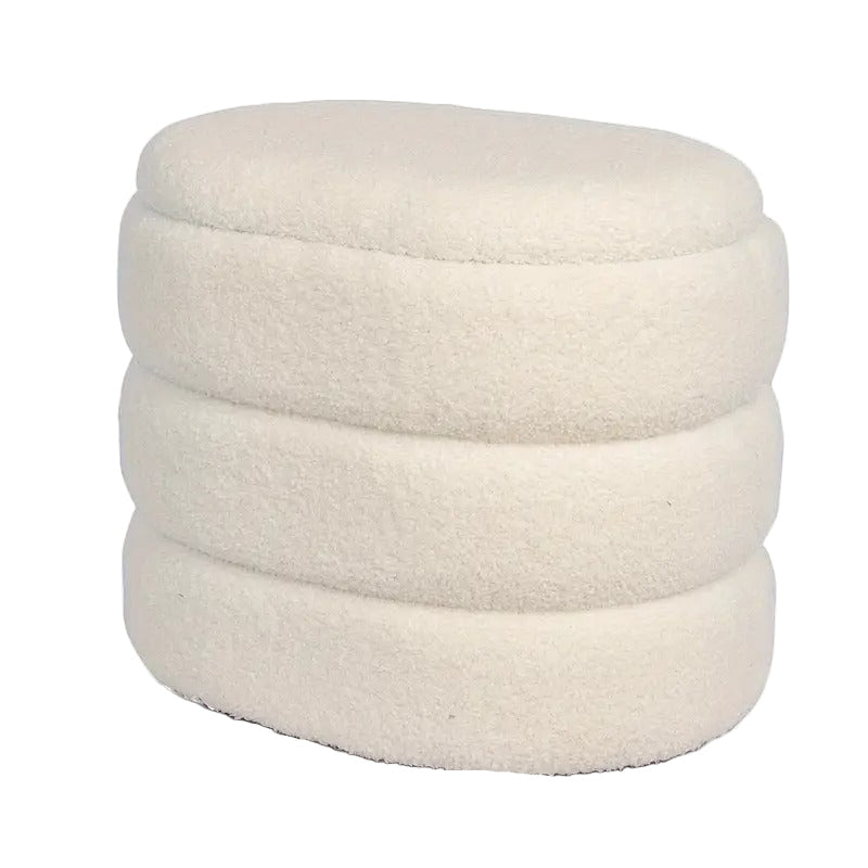 Storage Stool Mushroom Shape with Plush Seat-0