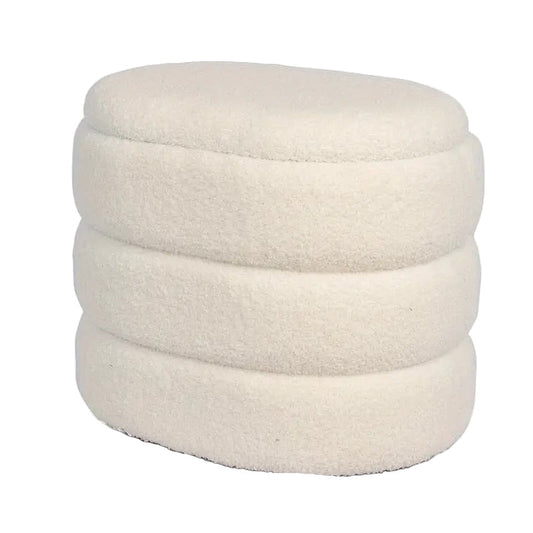 Storage Stool Mushroom Shape with Plush Seat-0